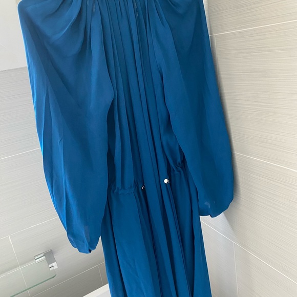 TIBI Runway Georgette Midi Drawstring Dress - Picture 7 of 8